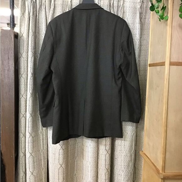 george men 42L black/brown twill suit coat - Picture 3 of 3